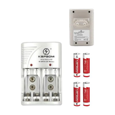CARREGADOR DE PILHAS AA/AAA/9V KAPBOM KA-1364