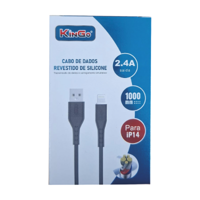 CABO KINGO SILICONE IP 2.4A PRETO