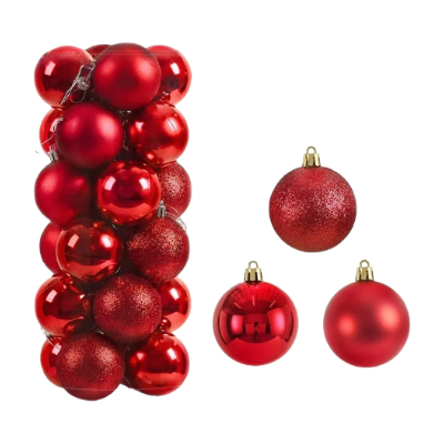 BOLAS DE NATAL VERMELHAS 4CM BMAX BP-N041