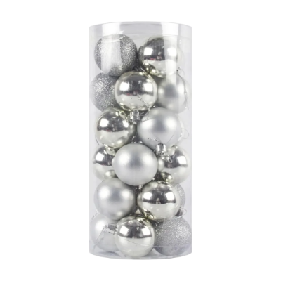 BOLAS DE NATAL BRANCAS BMAX 4CM BP-N043